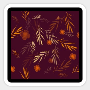 Autumn Floral pattern Sticker